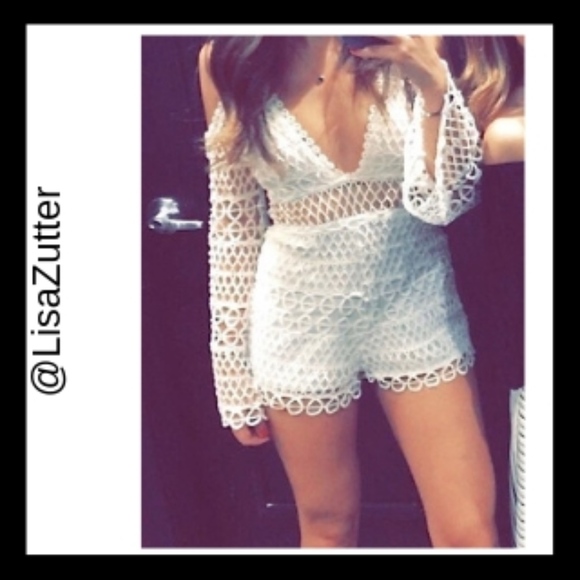 LF Dresses & Skirts - LF romper white eyelet M